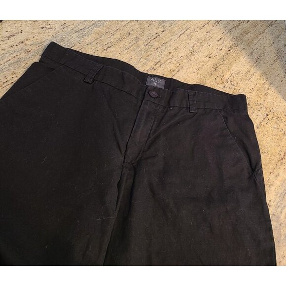 A.L.C. Women's Size 36 Asymmetric Hem Black Preppy Cotton Blend 36x24" Capri XL - Picture 8 of 16